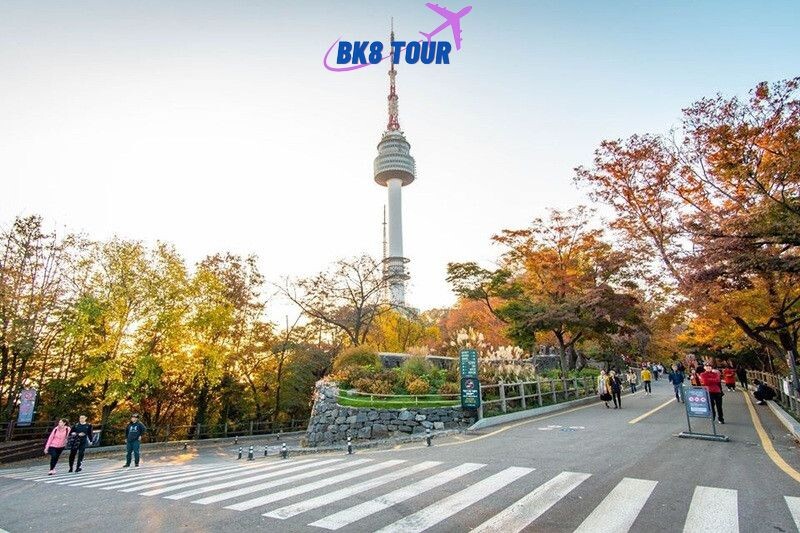 Công viên Namsan rất đẹp vào mùa xuân